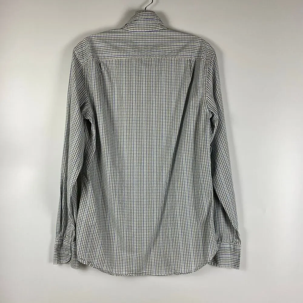 J Crew Mercantile Flex Slim Button Down Plaid Multicolor Shirt Mens Size Small